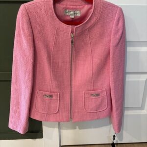Tahari Pink Blazer Tailored Suit Jacket